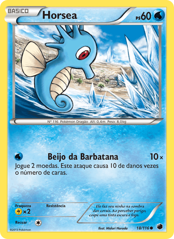 Horsea, carta 18 de Congelamento de Plasma