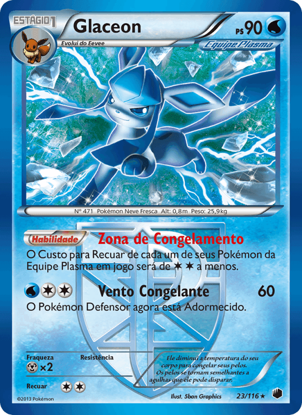 Glaceon, carte 23 de Congelamento de Plasma