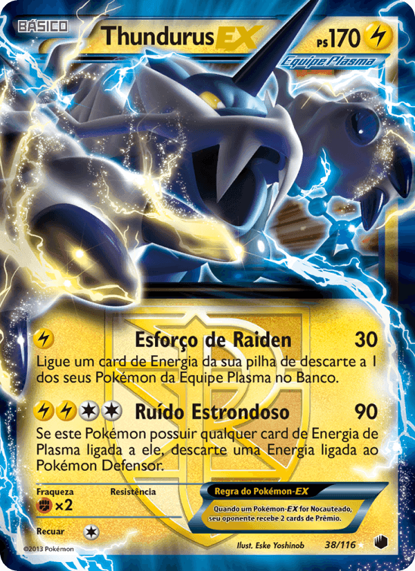 Thundurus-EX, carta 38 de Congelamento de Plasma