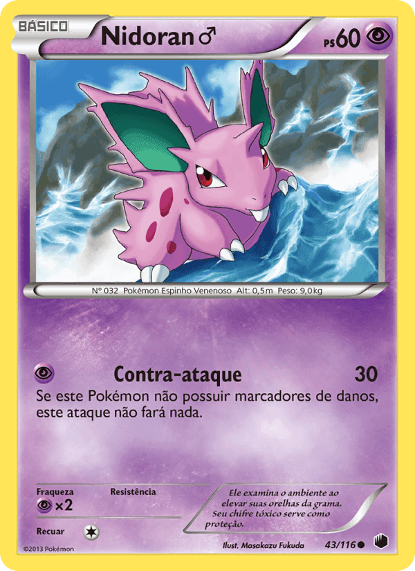 Nidoran♂, carta 43 de Congelamento de Plasma