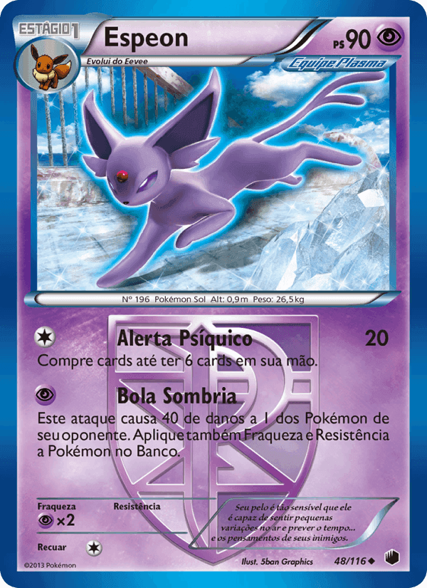 Espeon, carta 48 de Congelamento de Plasma