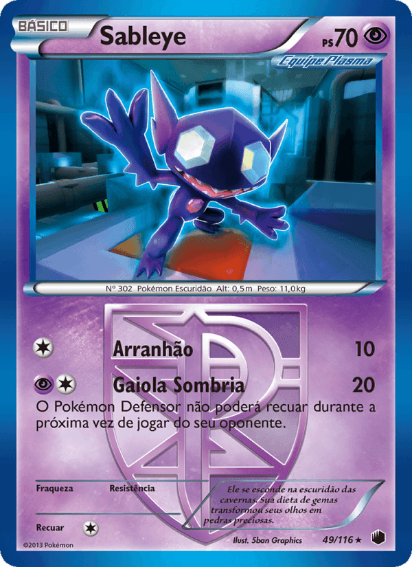 Sableye, carta 49 de Congelamento de Plasma