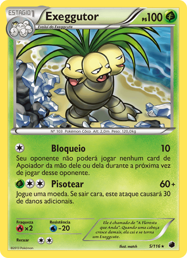 Exeggutor, carta 5 de Congelamento de Plasma
