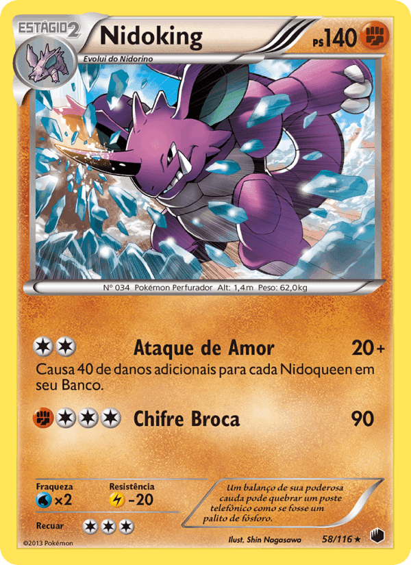 Nidoking, carte 58 de Congelamento de Plasma