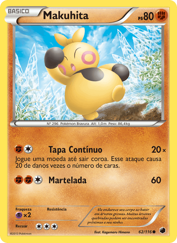 Makuhita, card 62 from Congelamento de Plasma