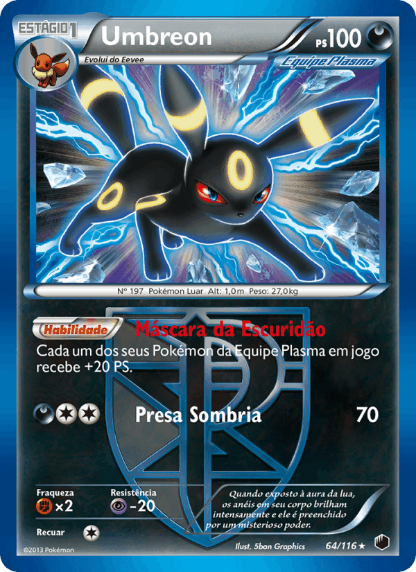 Umbreon, carta 64 de Congelamento de Plasma