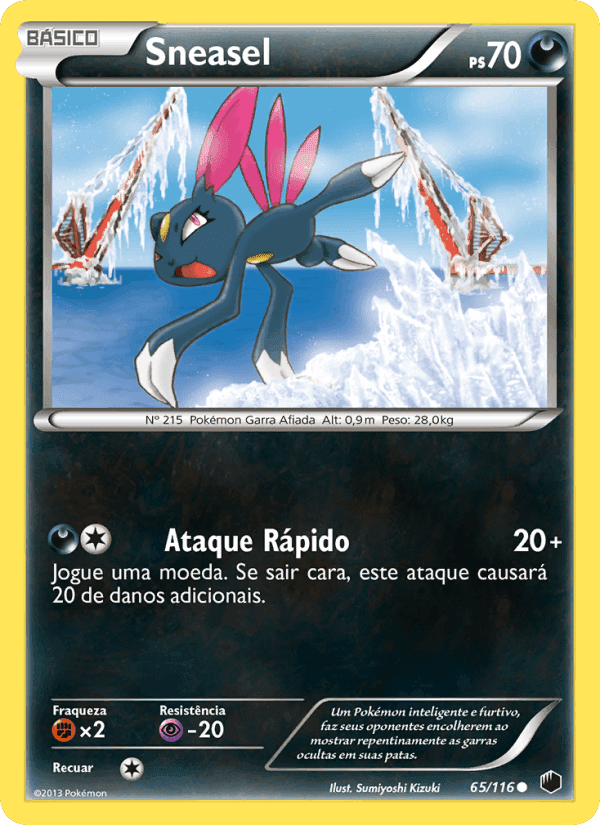 Sneasel, carta 65 de Congelamento de Plasma