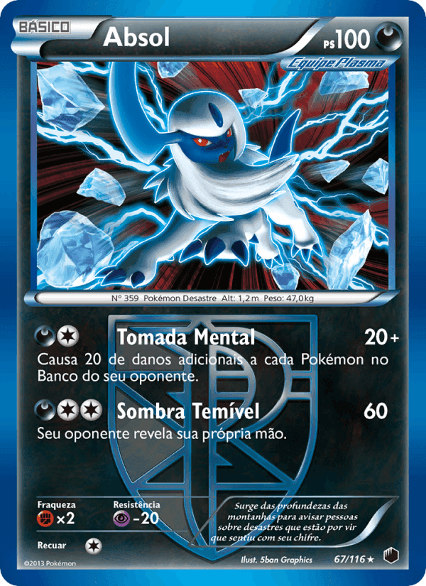 Absol, card 67 from Congelamento de Plasma