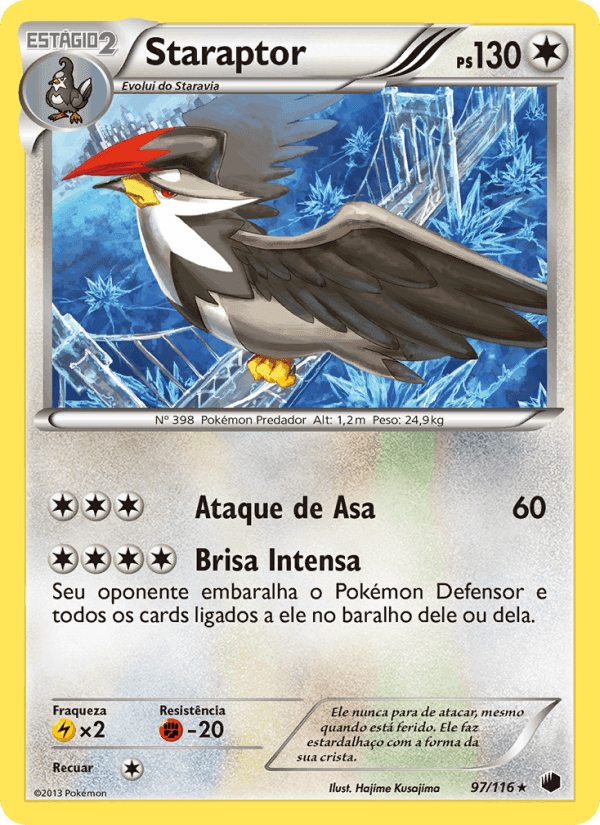 Staraptor, carta 97 de Congelamento de Plasma