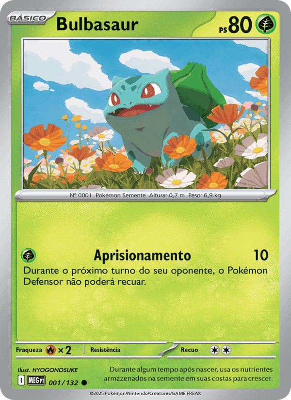 Bulbasaur, carta 001 de Megaevolução