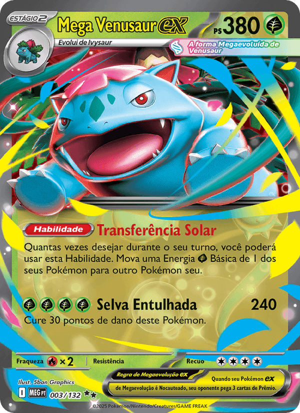Mega Venusaur ex, carta 003 de Megaevolução