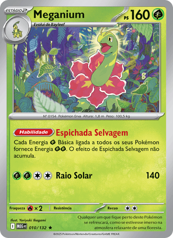 Meganium, carta 010 di Megaevolução