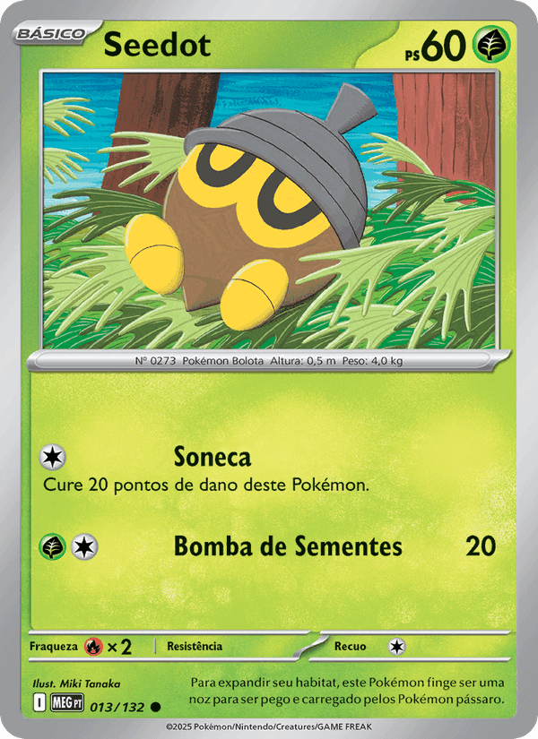 Seedot, carta 013 de Megaevolução