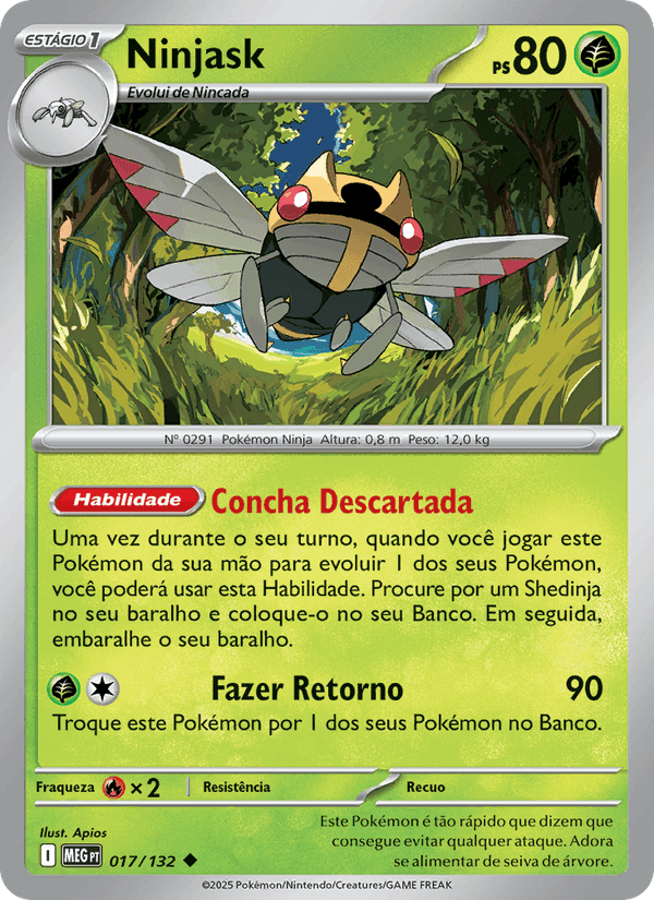 Megaevolução の 017 番、Ninjask