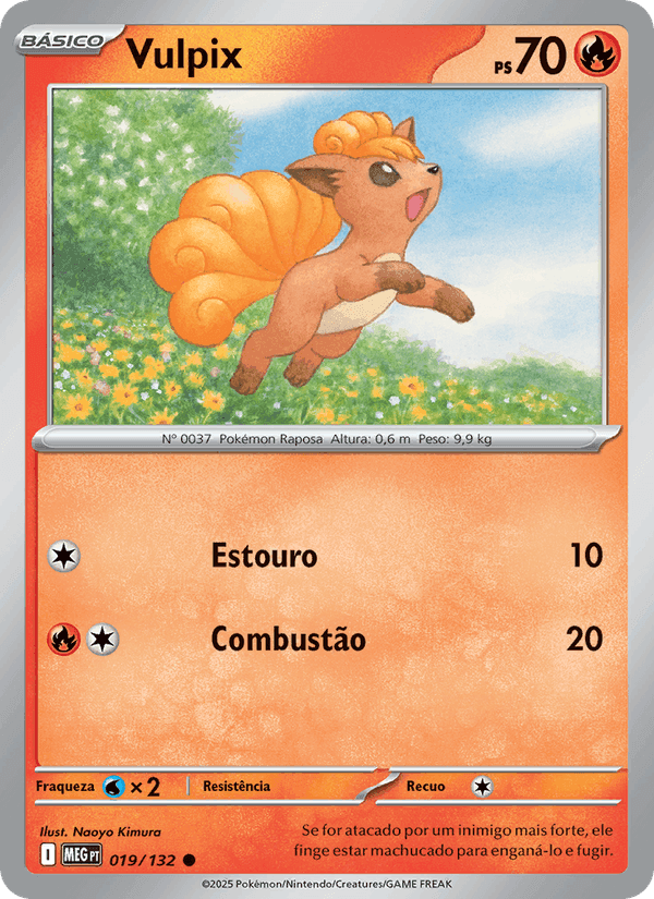 Vulpix, carta 019 di Megaevolução
