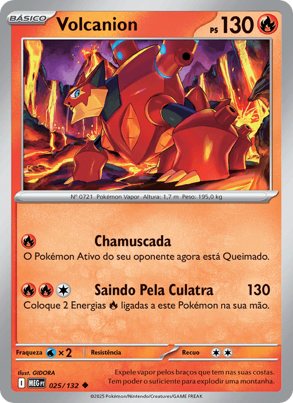 Volcanion, carta 025 di Megaevolução