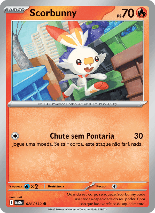 Scorbunny, carta 026 di Megaevolução
