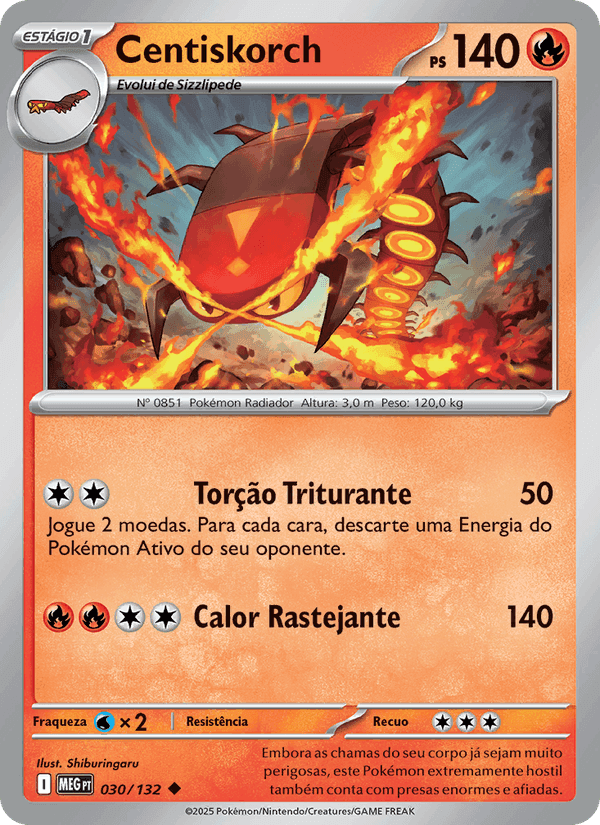 Centiskorch, carta 030 di Megaevolução