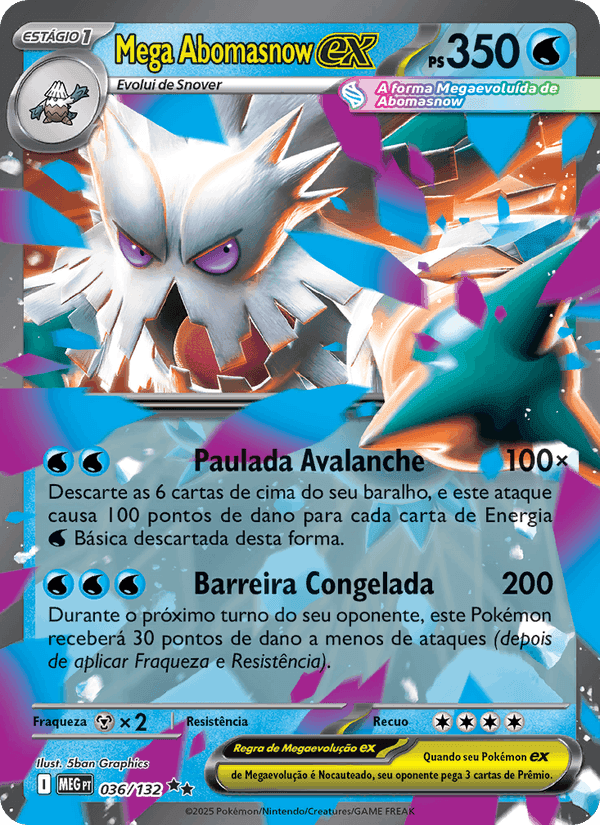 Megaevolução の 036 番、Mega Abomasnow ex