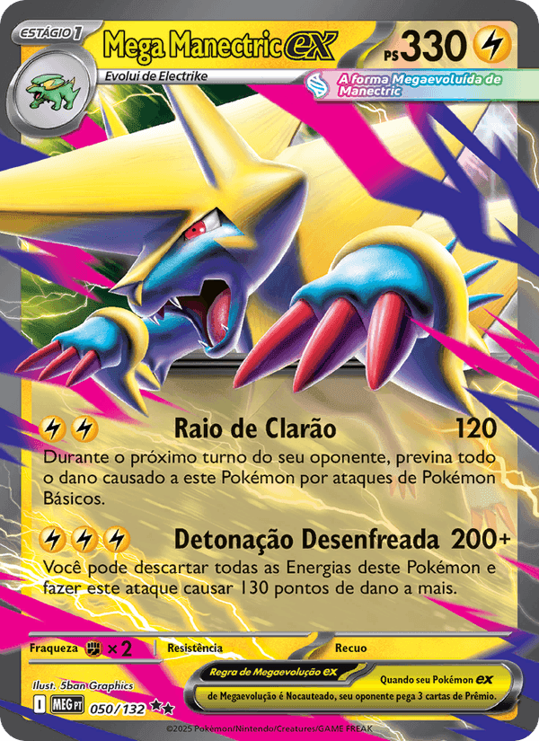 Mega Manectric ex, carta 050 de Megaevolução