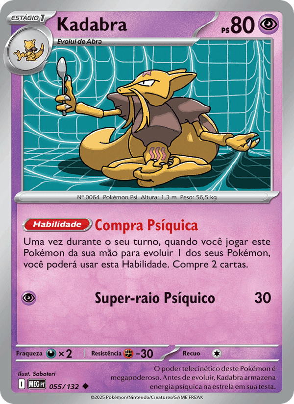 Kadabra, carta 055 di Megaevolução