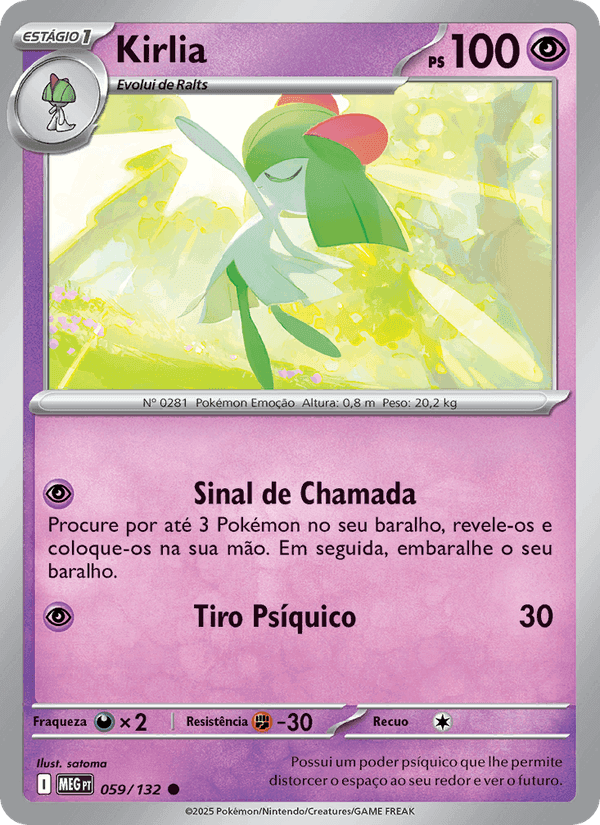 Kirlia, carta 059 de Megaevolução