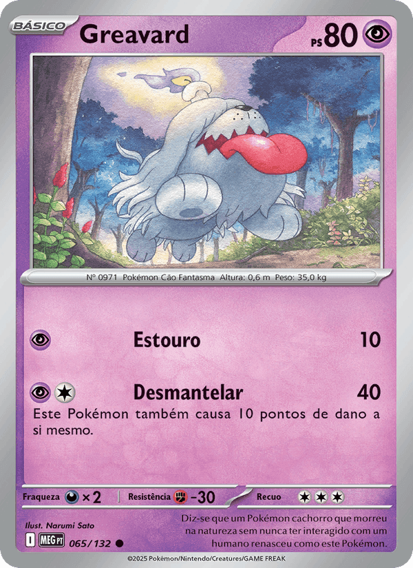 Greavard, carte 065 de Megaevolução