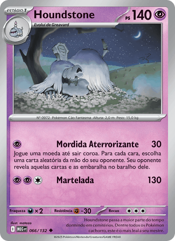 Houndstone, carta 066 de Megaevolução