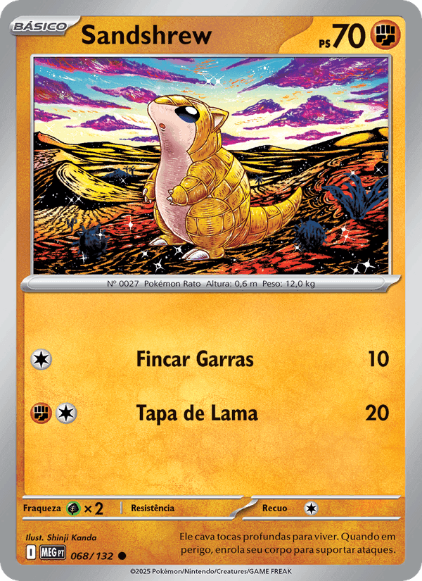 Sandshrew, card 068 from Megaevolução