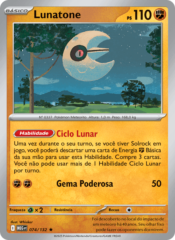 Lunatone, carta 074 di Megaevolução