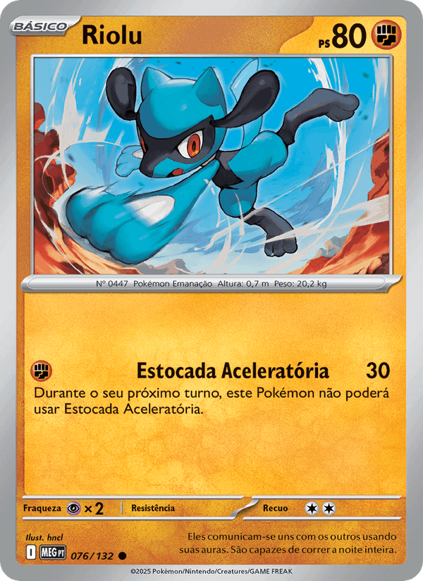 Riolu, carta 076 de Megaevolução