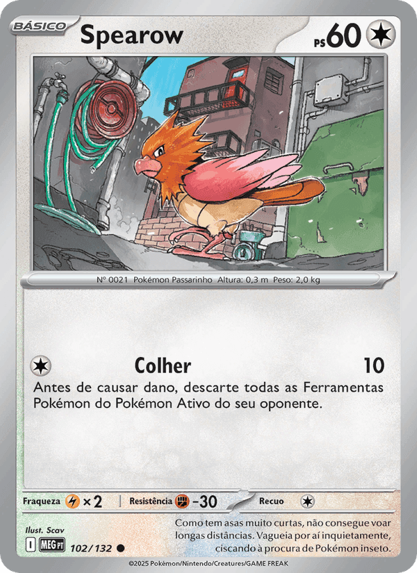 Spearow, carta 102 di Megaevolução