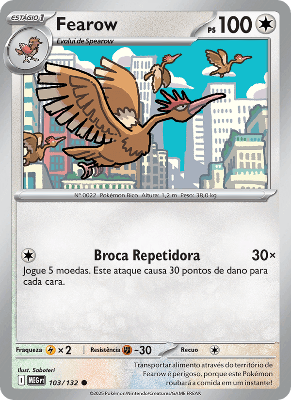 Fearow, carta 103 de Megaevolução