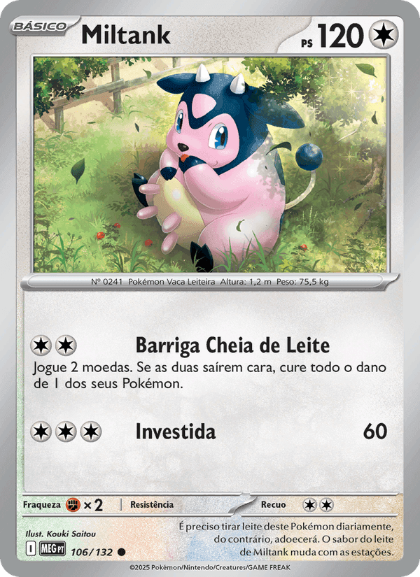 Miltank, carta 106 de Megaevolução