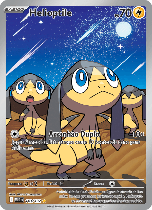 Helioptile, card 143 from Megaevolução