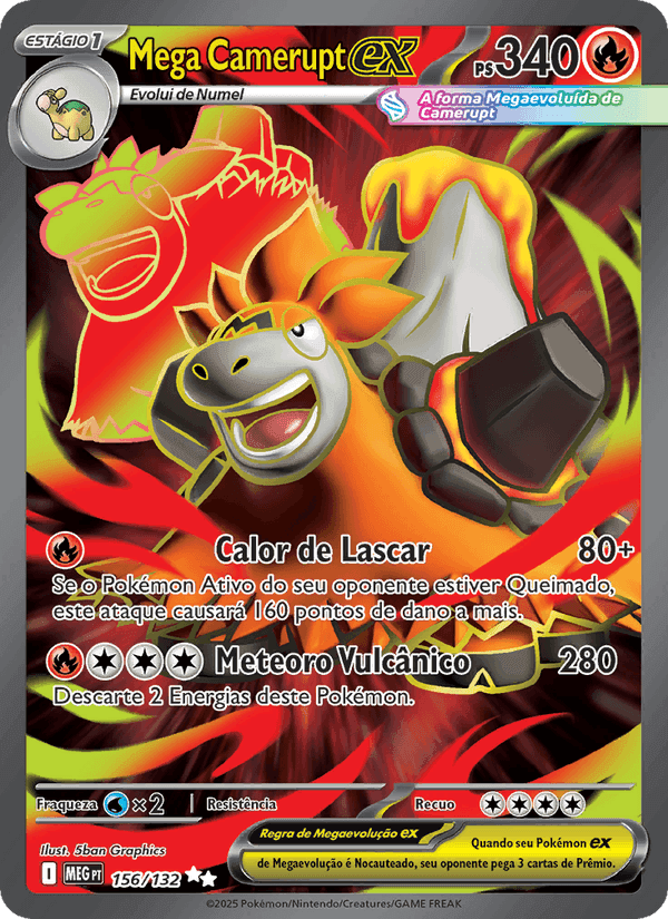 Mega Camerupt ex, carta 156 de Megaevolução