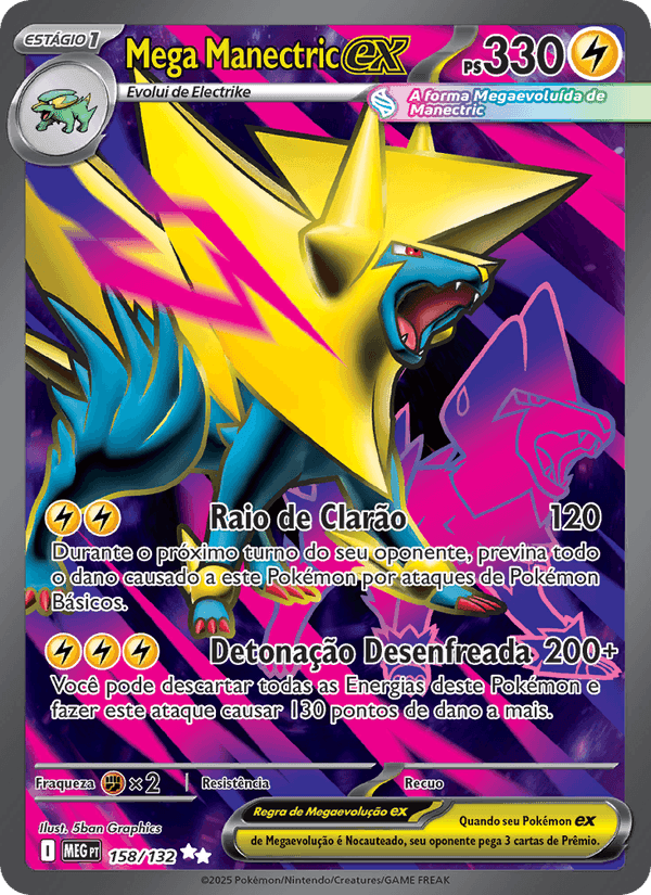 Mega Manectric ex, carta 158 de Megaevolução