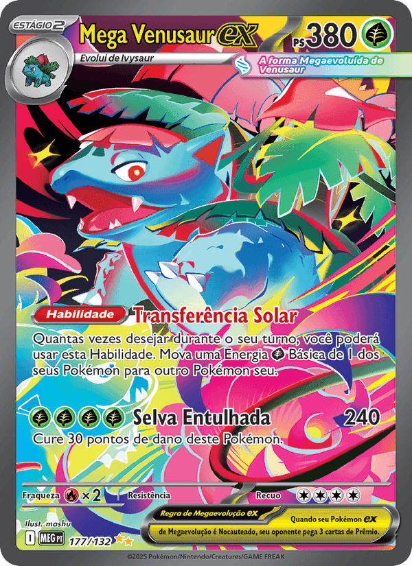 Mega Venusaur ex, carte 177 de Megaevolução