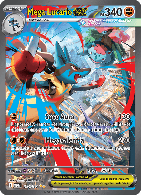Mega Lucario ex, carta 179 de Megaevolução