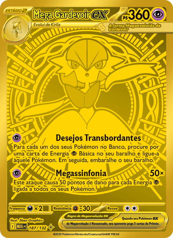 Mega Gardevoir ex, carte 187 de Megaevolução