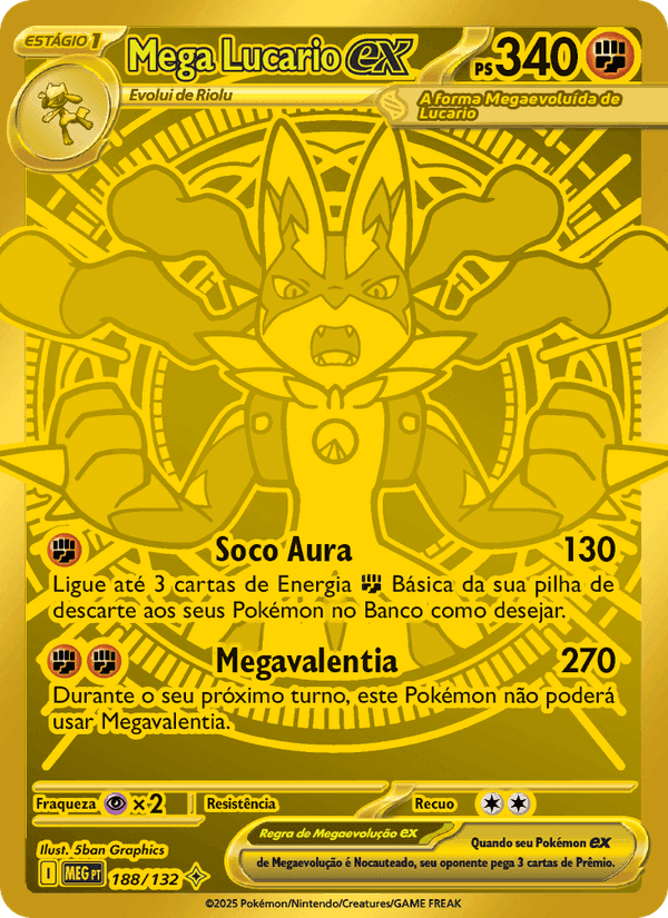 Mega Lucario ex, carte 188 de Megaevolução