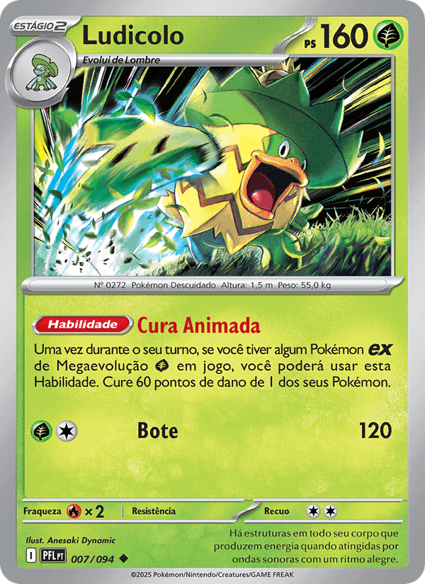 Ludicolo, carta 007 de Fogo Fantasmagórico