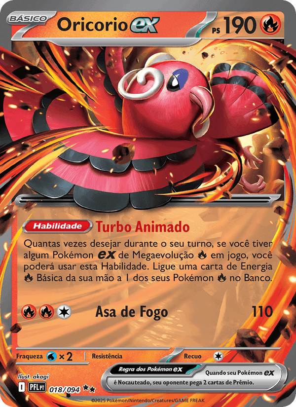 Oricorio ex, carta 018 de Fogo Fantasmagórico