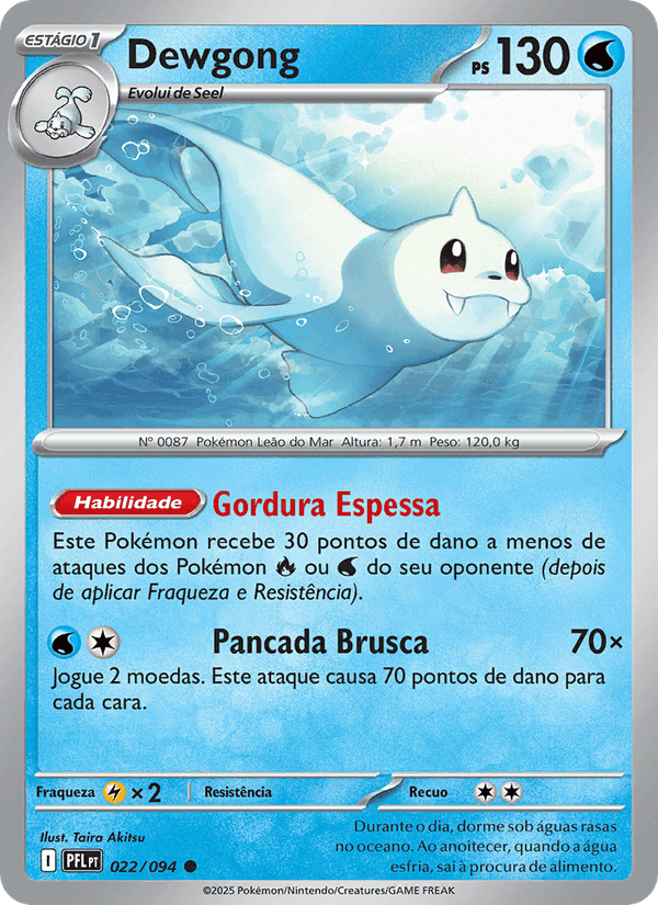 Dewgong, carta 022 di Fogo Fantasmagórico