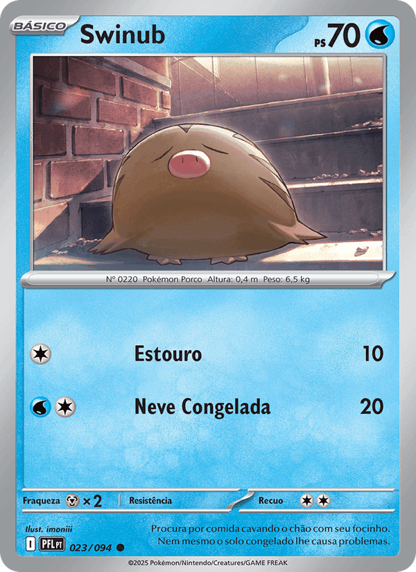 Swinub, carta 023 de Fogo Fantasmagórico