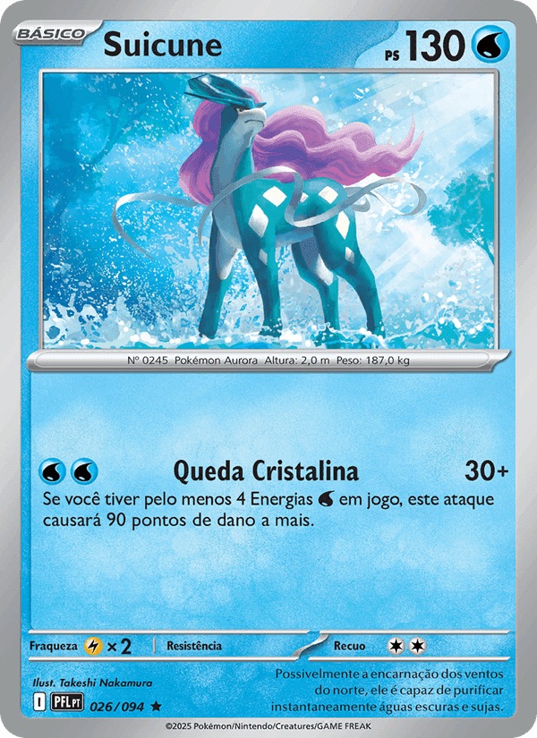 Suicune, carta 026 de Fogo Fantasmagórico