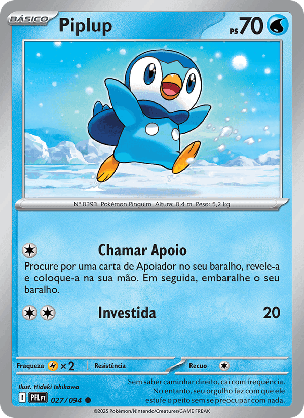 Piplup, carta 027 de Fogo Fantasmagórico