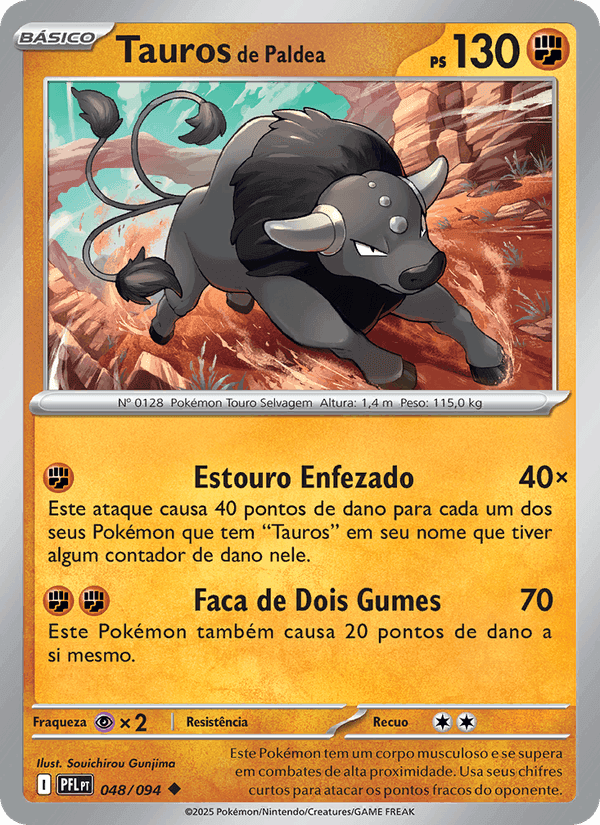 Tauros de Paldea, carta 048 di Fogo Fantasmagórico