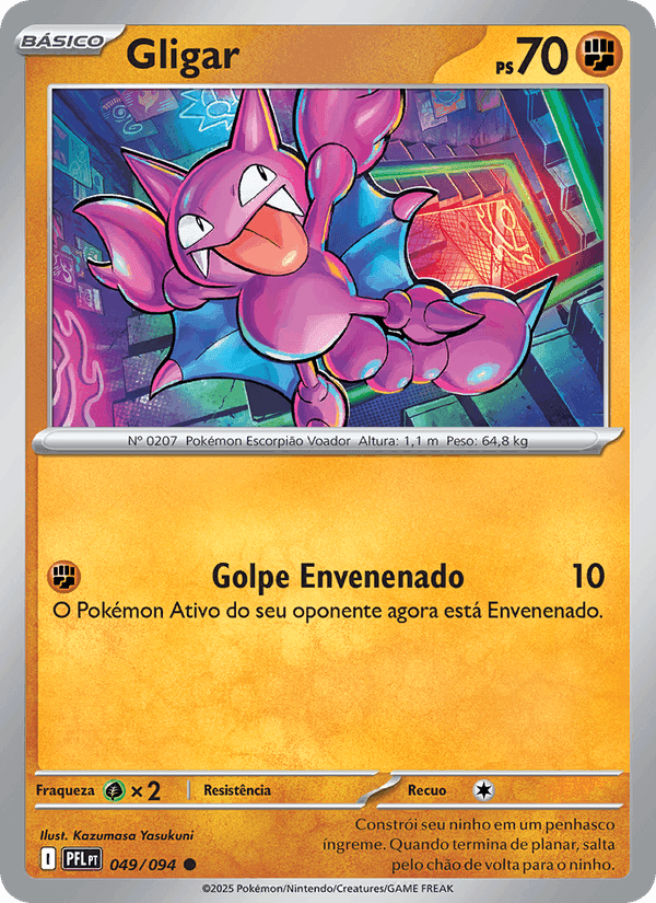Gligar, carta 049 de Fogo Fantasmagórico