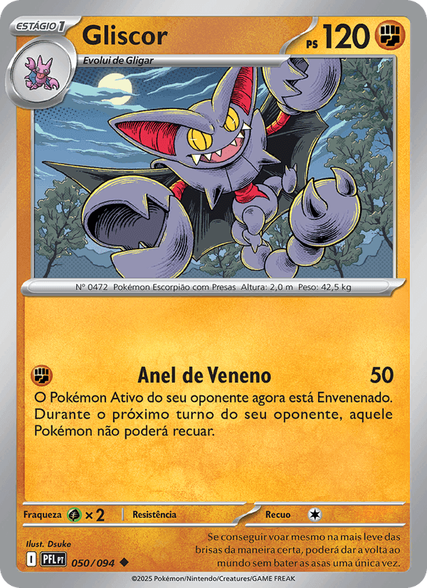 Gliscor, carta 050 de Fogo Fantasmagórico